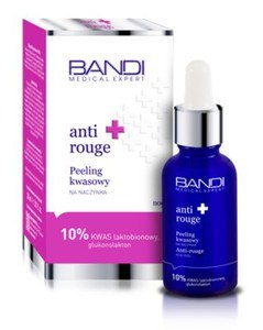 BANDI Medical Expert Anti Rouge, Peeling kwasowy na naczynka, cera naczyniowa, rumień, trądzik różowaty, 30 ml