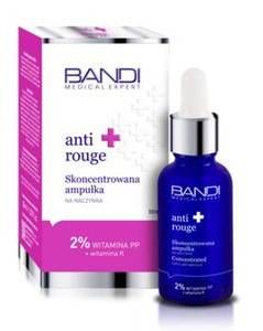 BANDI Medical Expert Anti Rouge, Skoncentrowana ampułka na naczynka, cera naczyniowa, rumień, trądzik różowaty, 30 ml
