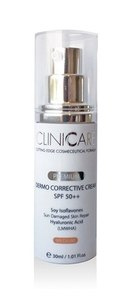 CLINICCARE Premium Dermo Corrective Cream SPF50, Ochronny krem korygujący z blokerem, każda cera, 30 ml