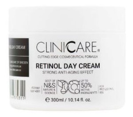 CLINICCARE HYAL+ Retinol Day Cream, Krem przeciwzmarszczkowy przeciw oznakom starzenia, każda cera, 300 ml