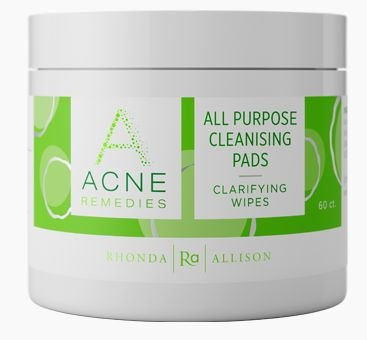 RHONDA ALLISON AR All Purpose Cleansing Pads, Oczyszczające płatki do demakijażu, 60 szt., cera tłusta, mieszana i trądzikowa