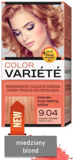 CHANTAL Color Variete, Trwale koloryzująca farba do włosów, 9.04 miedziany blond, 1 op.