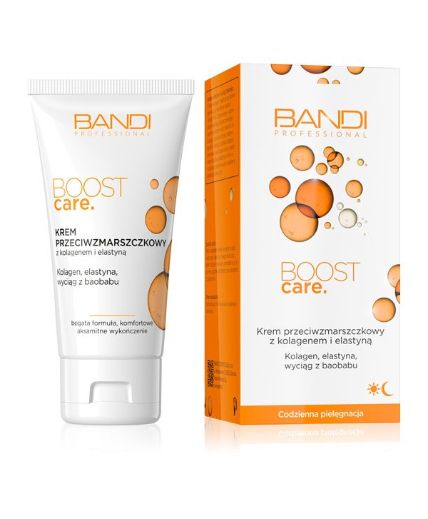 BANDI Boost Care, Krem przeciwzmarszczkowy z kolagenem i elastyną, 50 ml