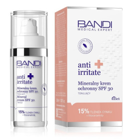 BANDI Medical Expert Anti Irritate, Mineralny krem ochronny SPF 30 tonujący, 50 ml
