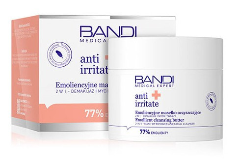 BANDI Medical Expert Anti Irritate, Emoliencyjne masełko oczyszczające 2w1 - demakijaż i mycie twarzy, 90 ml