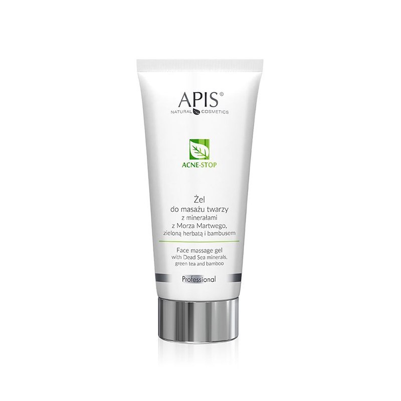 APIS Acne-Stop Żel wygładzający do masażu twarzy dla cery tłustej z minerałami z Morza Martwego, zieloną herbatą i bambusem