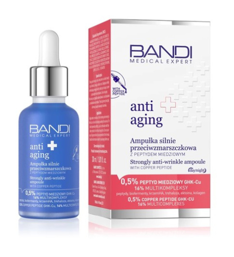 BANDI Medical Expert Anti Aging, Ampułka silnie przeciwzmarszczkowa z peptydem miedziowym, 30 ml