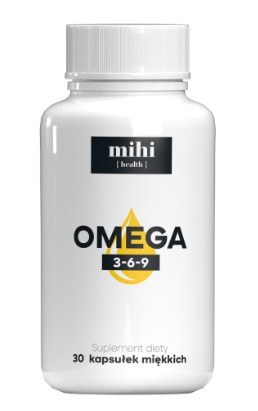 MIHI Vitamins, Naturalny kompleks kwasów Omega 3-6-9, 30 kaps.