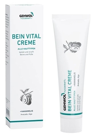 GEHWOL Fusskraft Bein-Vital, Krem witalizujący do pielęgnacji nóg i stóp, 125 ml