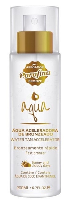 PARAFINA BRONZE AQUA ACCELERATOR , Woda do twarzy i ciała PRZYSPIESZA OPALANIE, 200 ml