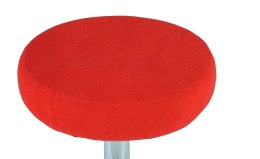 Pokrowiec na taboret frotte czerwony 30-40cm